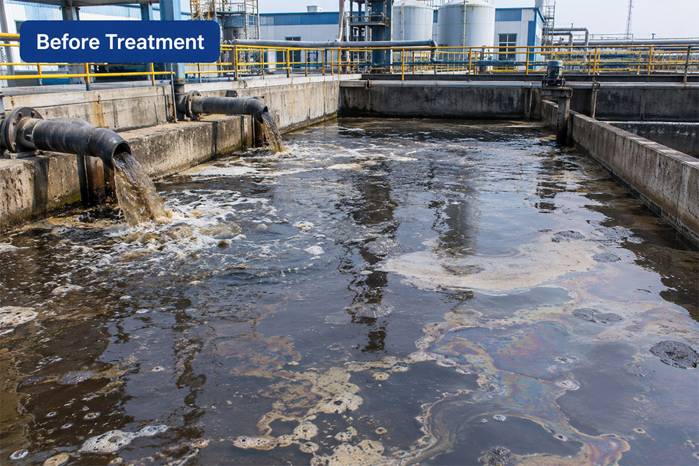 Treated industrial wastewater